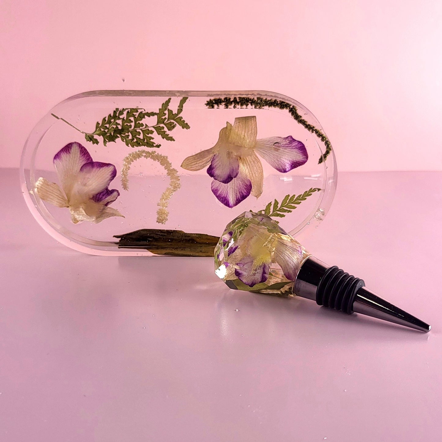 12" x 12" Large Tropical Haku Lei Po'o Hawaiian 3D Resin Wedding Bouquet Preservation Save Your Florals Wedding Gift Keepsake - flofloflowery
