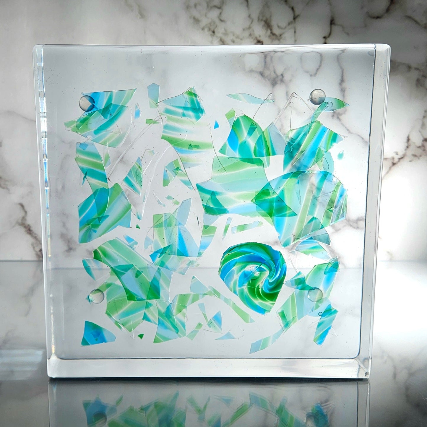 Jewish Smashed Glass Resin Preservation Wedding Chuppah Preservation Modern Fried Flowers Square Save Your Gift Keepsake