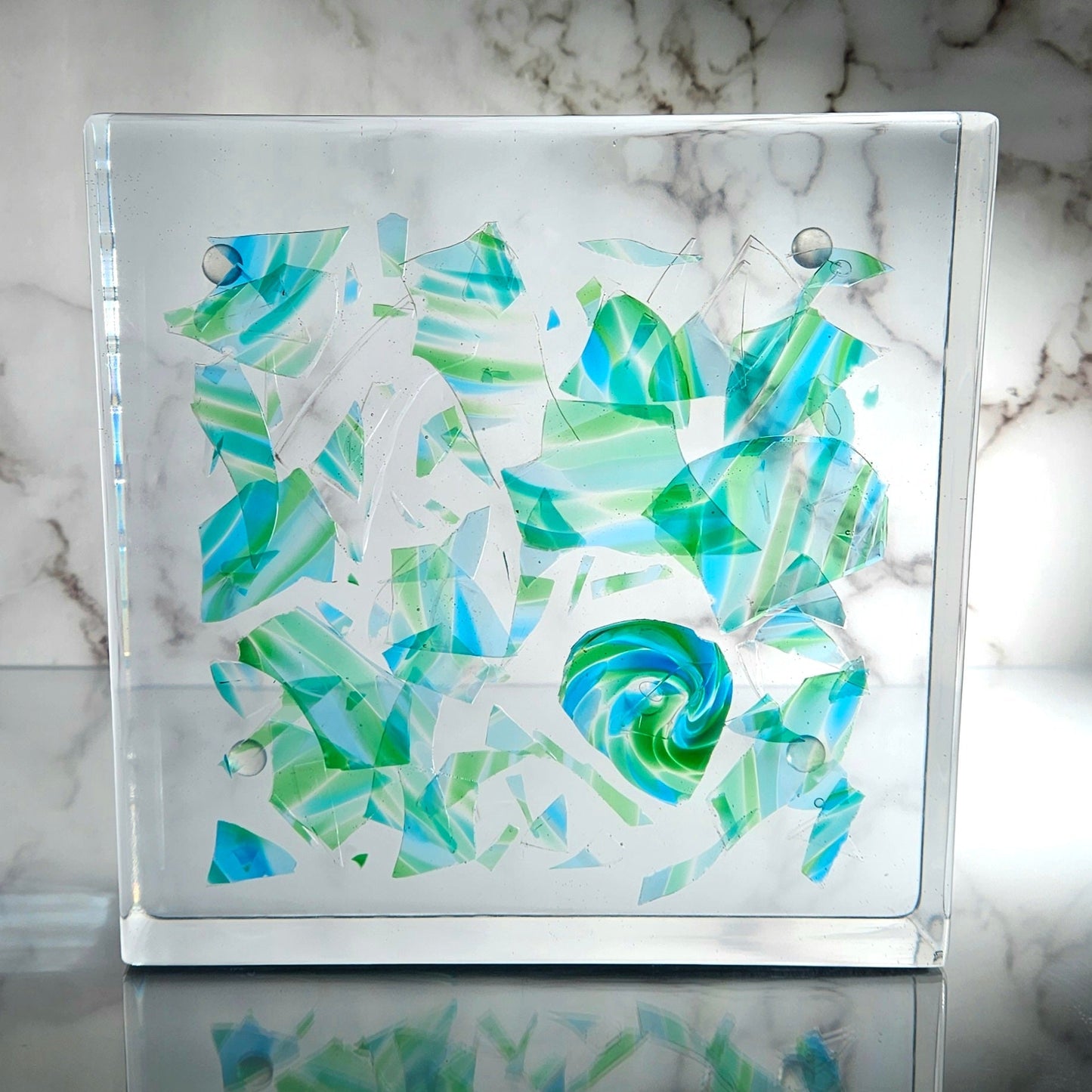 Jewish Smashed Glass Resin Preservation Wedding Chuppah Preservation Modern Fried Flowers Square Save Your Gift Keepsake