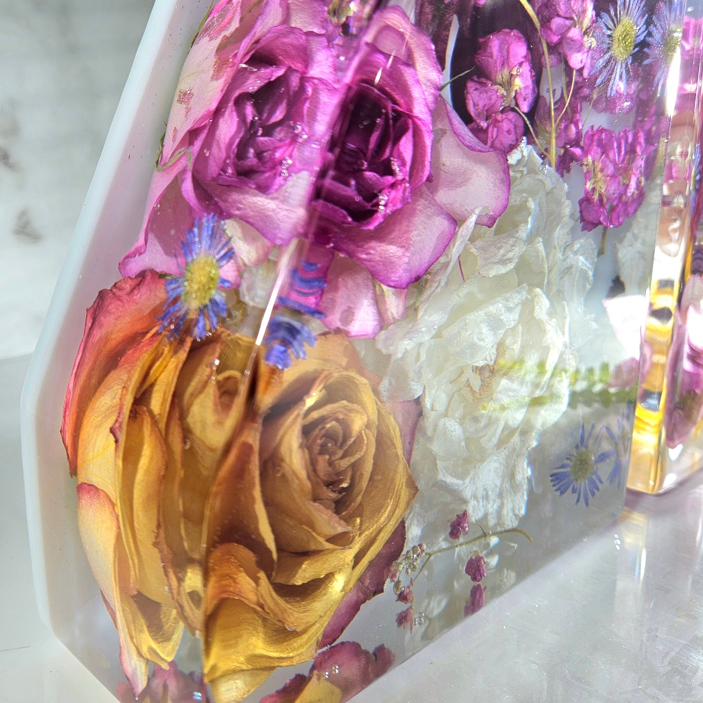 Bookends 3D Resin Wedding Bouquet Preservation Floral Gift Keepsake Save Your Wedding Flowers Forever