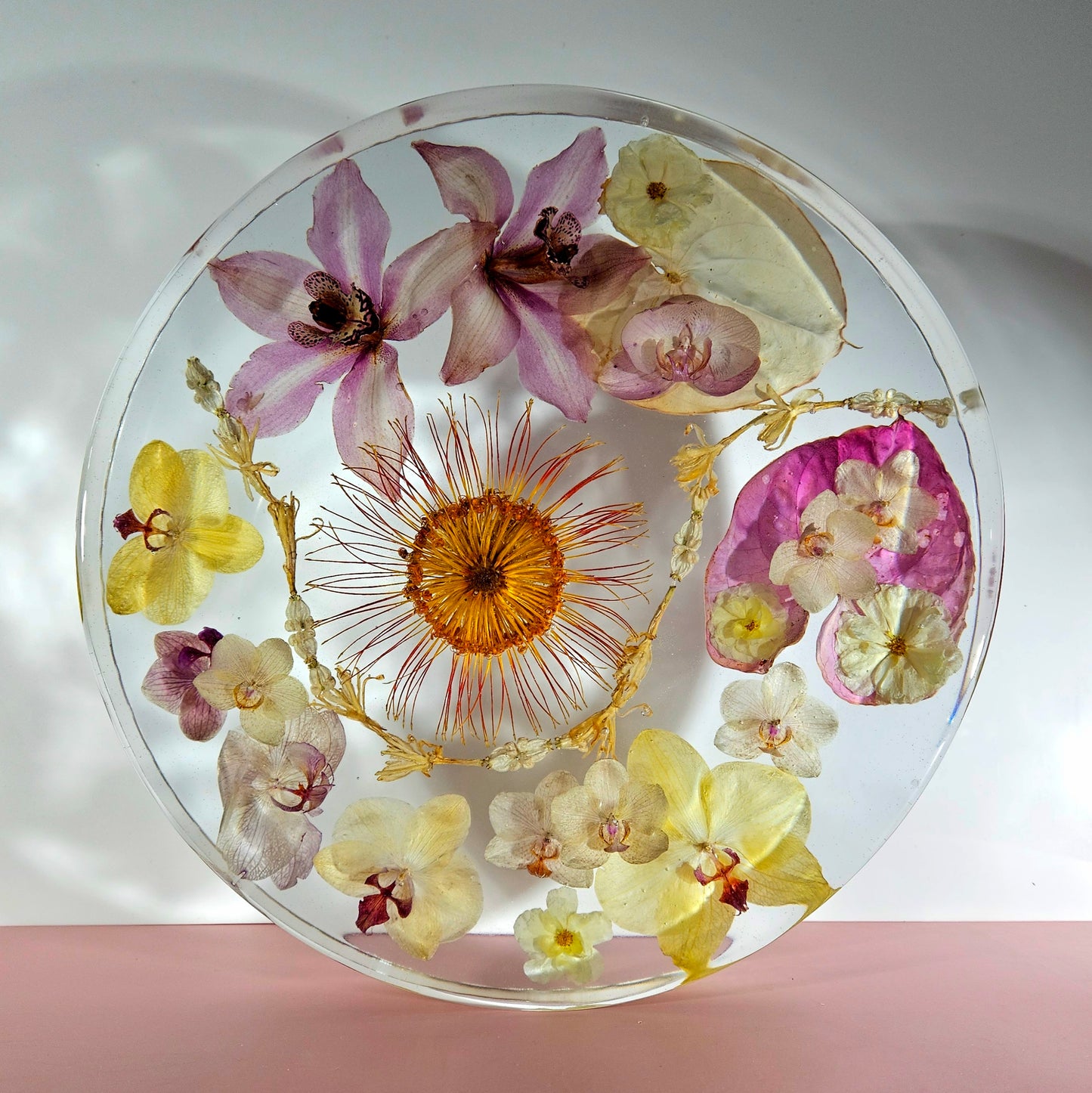 14" Round Extra Large 3D Resin Wedding Bouquet Preservation Keepsake Gift Save Your Wedding Flowers Forever