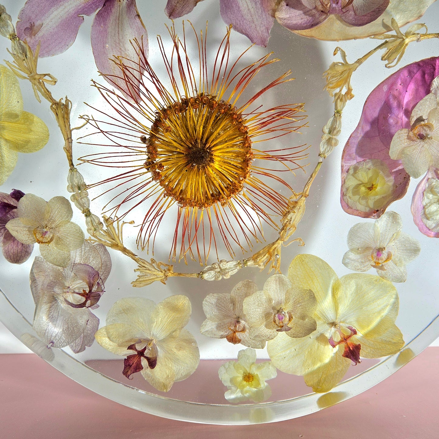 14" Round Extra Large 3D Resin Wedding Bouquet Preservation Keepsake Gift Save Your Wedding Flowers Forever
