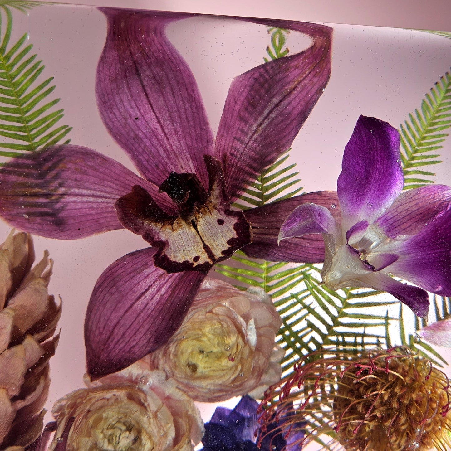 12" Hexagon 3D Resin Wedding Bouquet Preservation Floral Gift Keepsake Save Your Wedding Flowers Forever