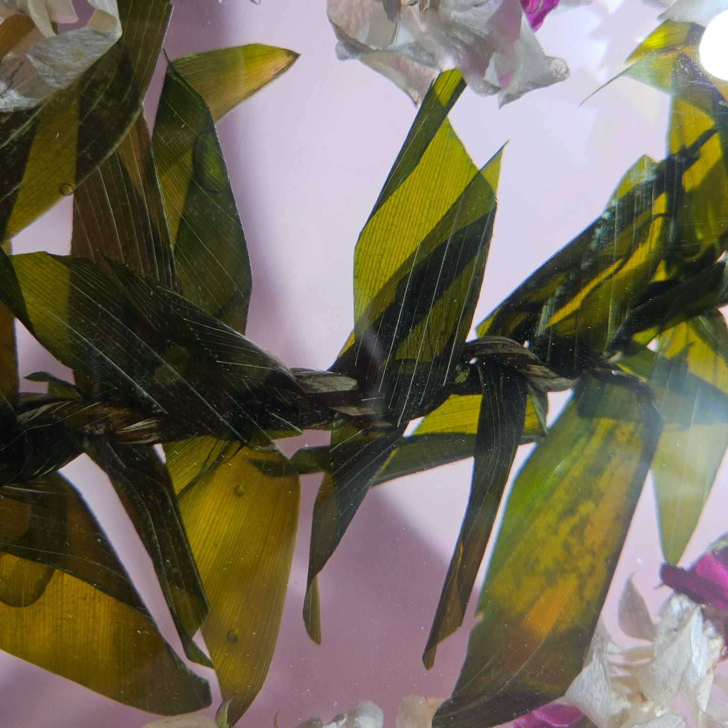 8"x 8" Hawaiian Tropical Lei 3D Floral Resin Art Cube Wedding Bouquet Modern Fried Flowers Square Save Your Gift Keepsake