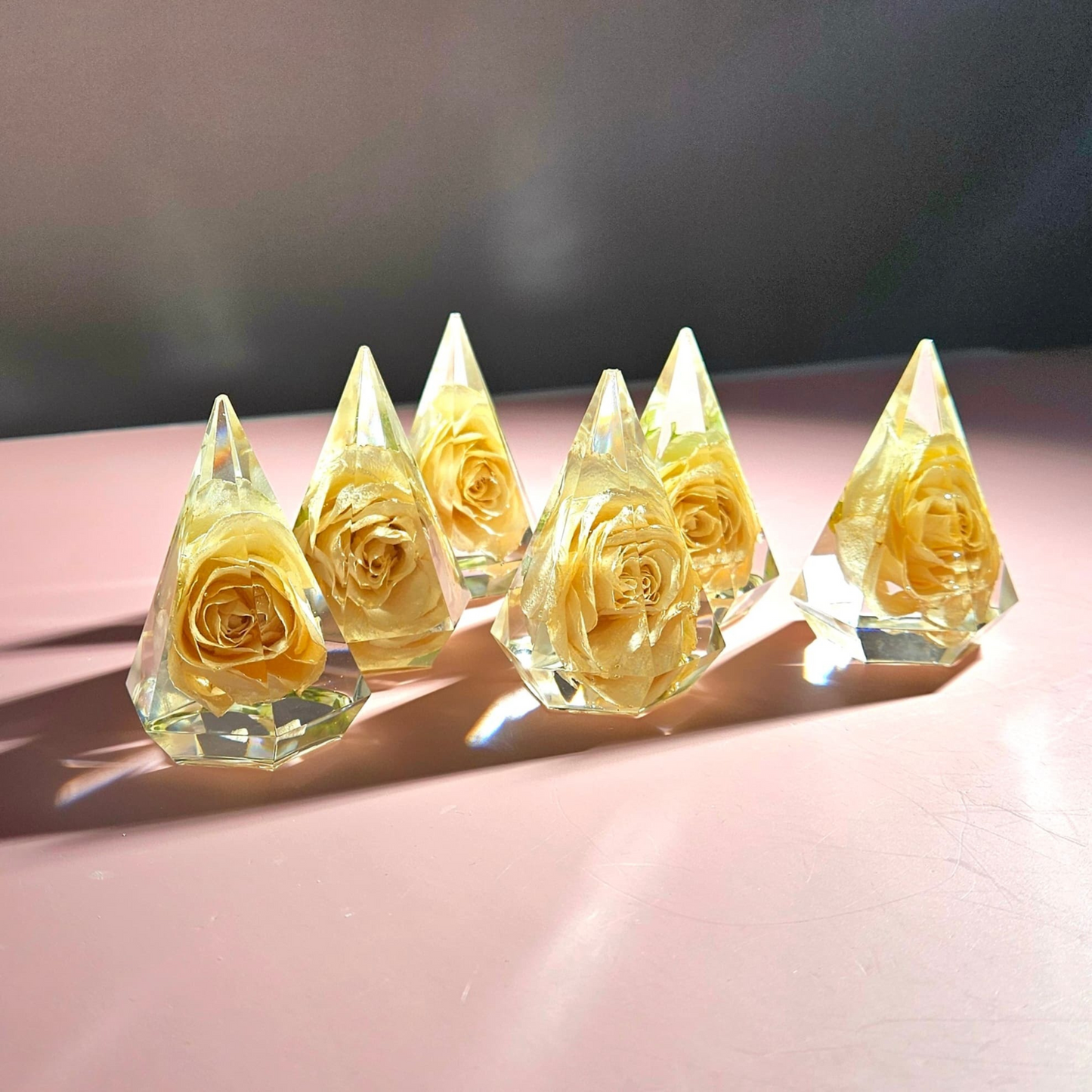 12" Hexagon Haku Lei Po'o 3D Resin Wedding Bouquet Preservation Floral Gift Keepsake Save Your Wedding Flowers Forever