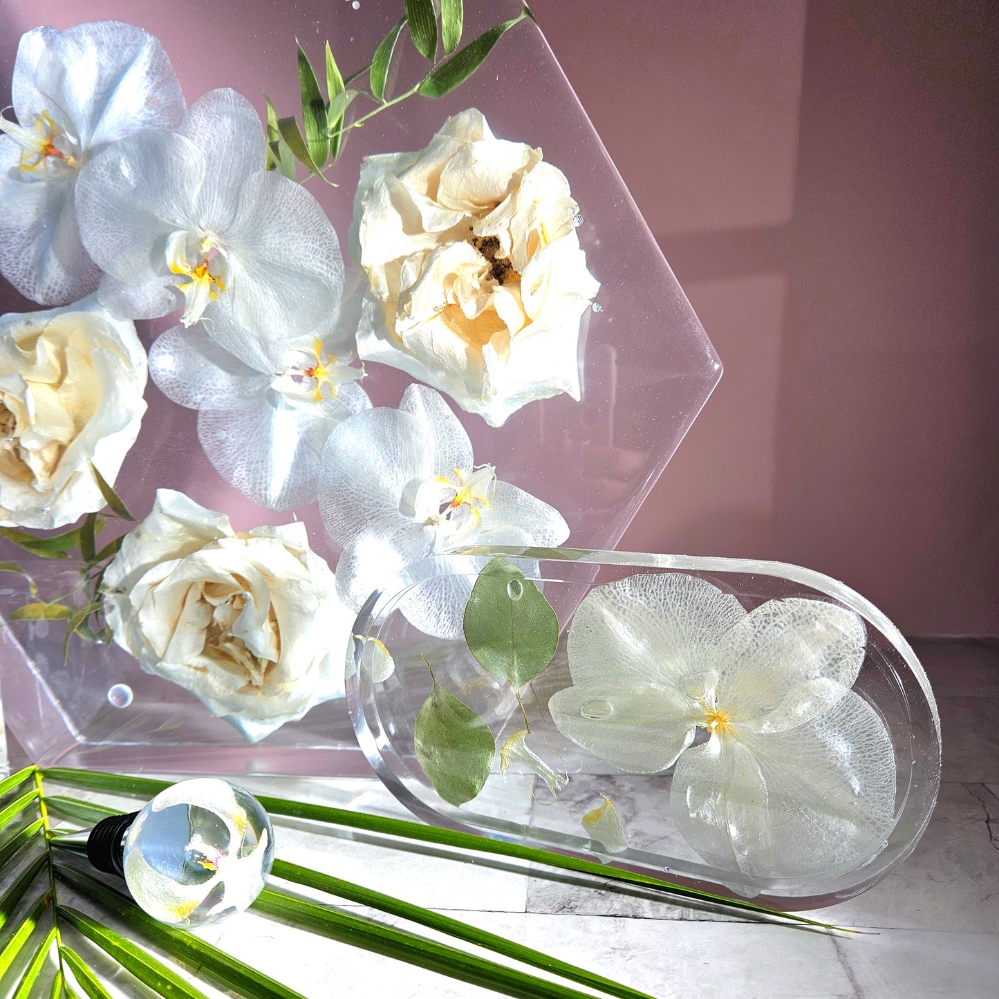 12" Hexagon 3D Resin Wedding Bouquet Preservation Floral Gift Keepsake Save Your Wedding Flowers Forever