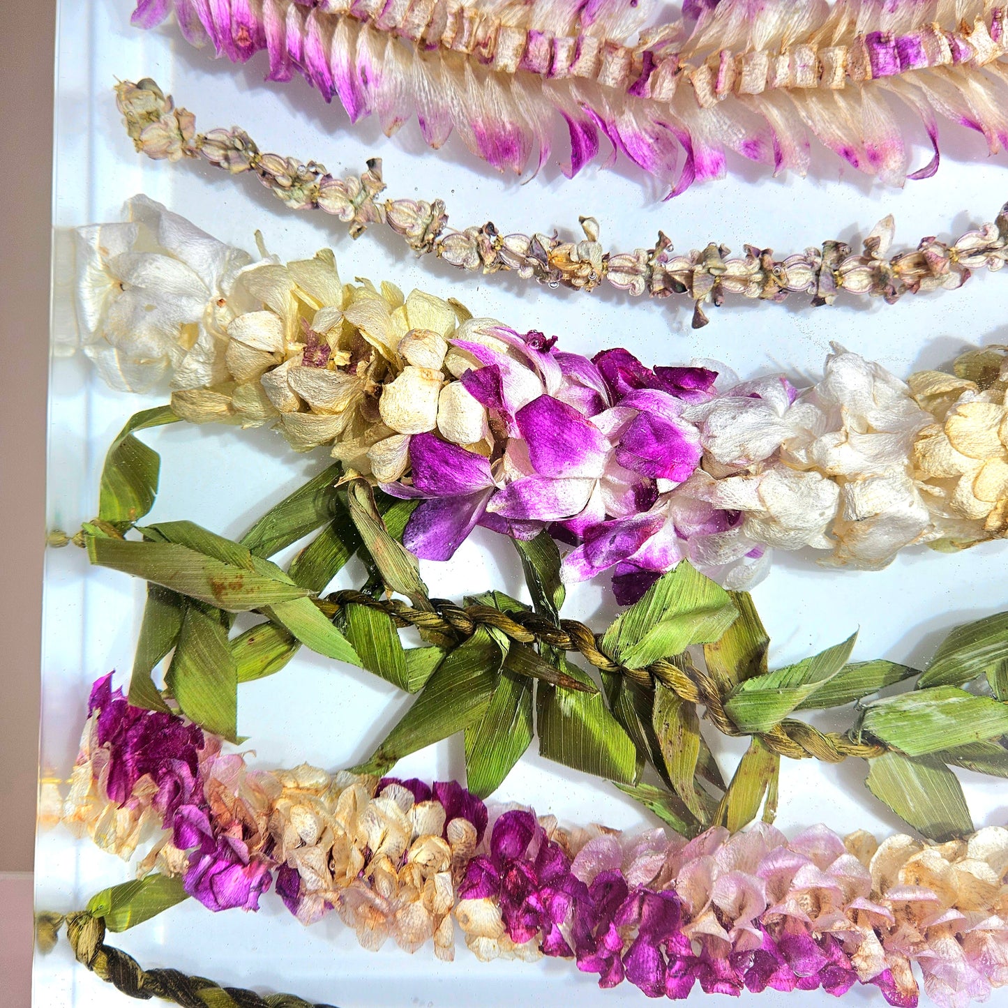 Extra Large 18x24" Tropical Rectangle Resin Wedding Bouquet Preservation Hawaiian Lei Save Your Florals Wedding Gift Keepsake