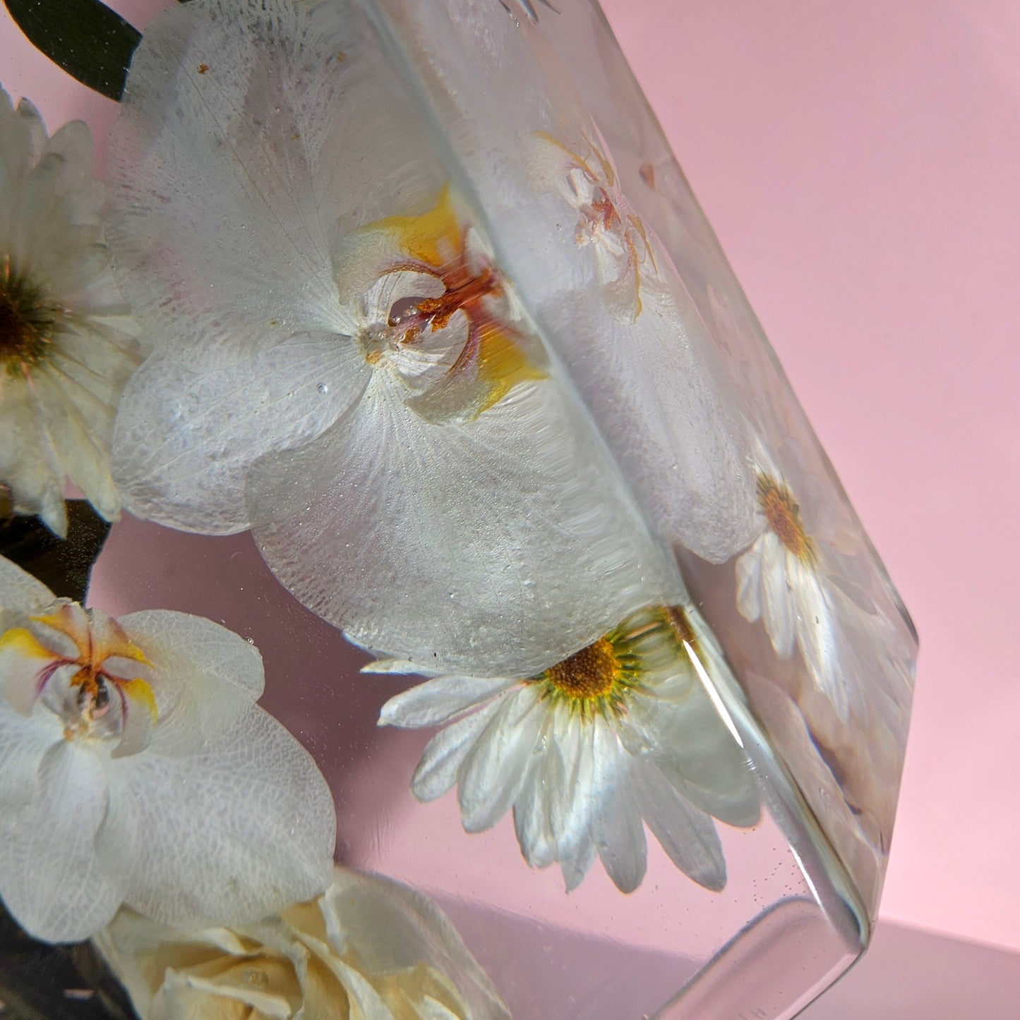 12" Hexagon 3D Resin Wedding Bouquet Preservation Floral Gift Keepsake Save Your Wedding Flowers Forever