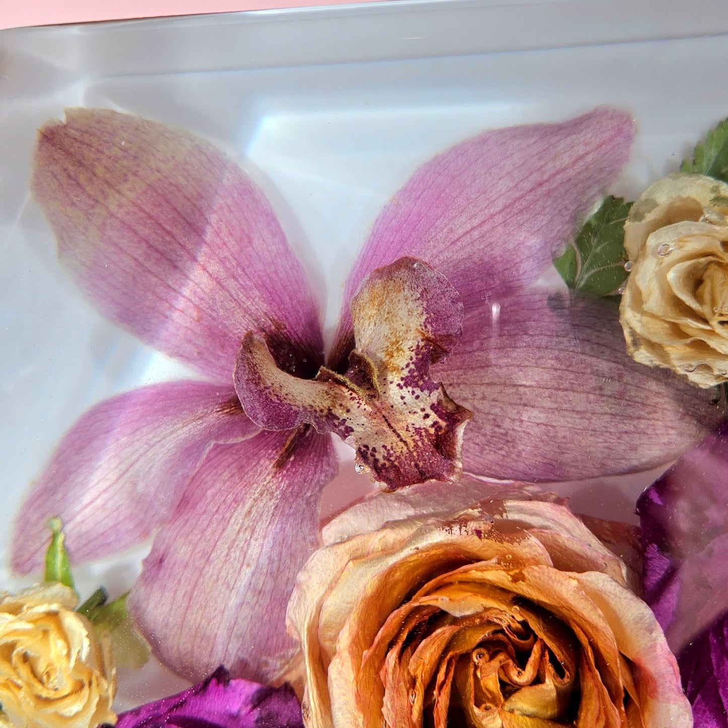 12" Hex 3D Resin Wedding Bouquet Preservation Floral Gift Keepsake Save Your Wedding Flowers Forever
