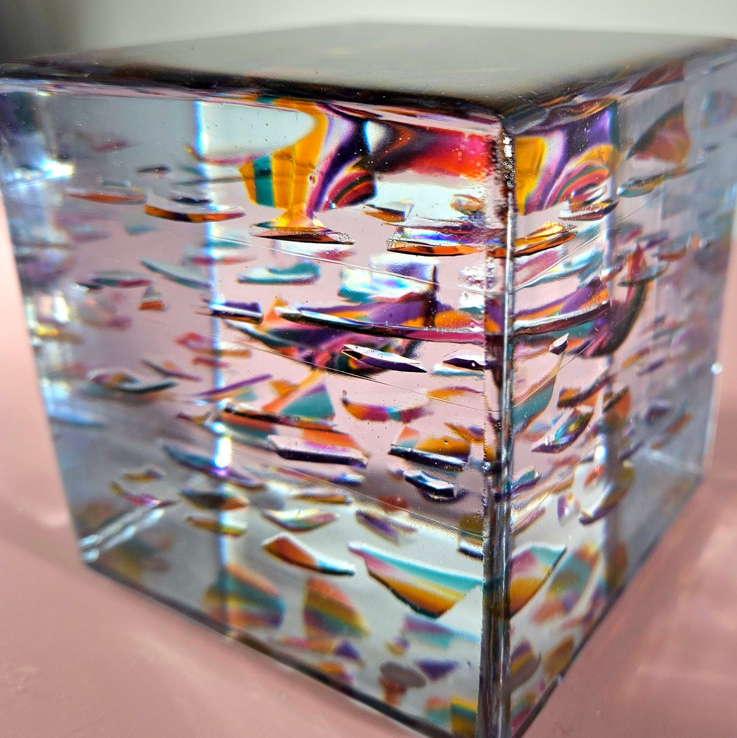Jewish Smashed Glass Resin Preservation Wedding Chuppah Preservation Modern Fried Flowers Square Save Your Gift Keepsake