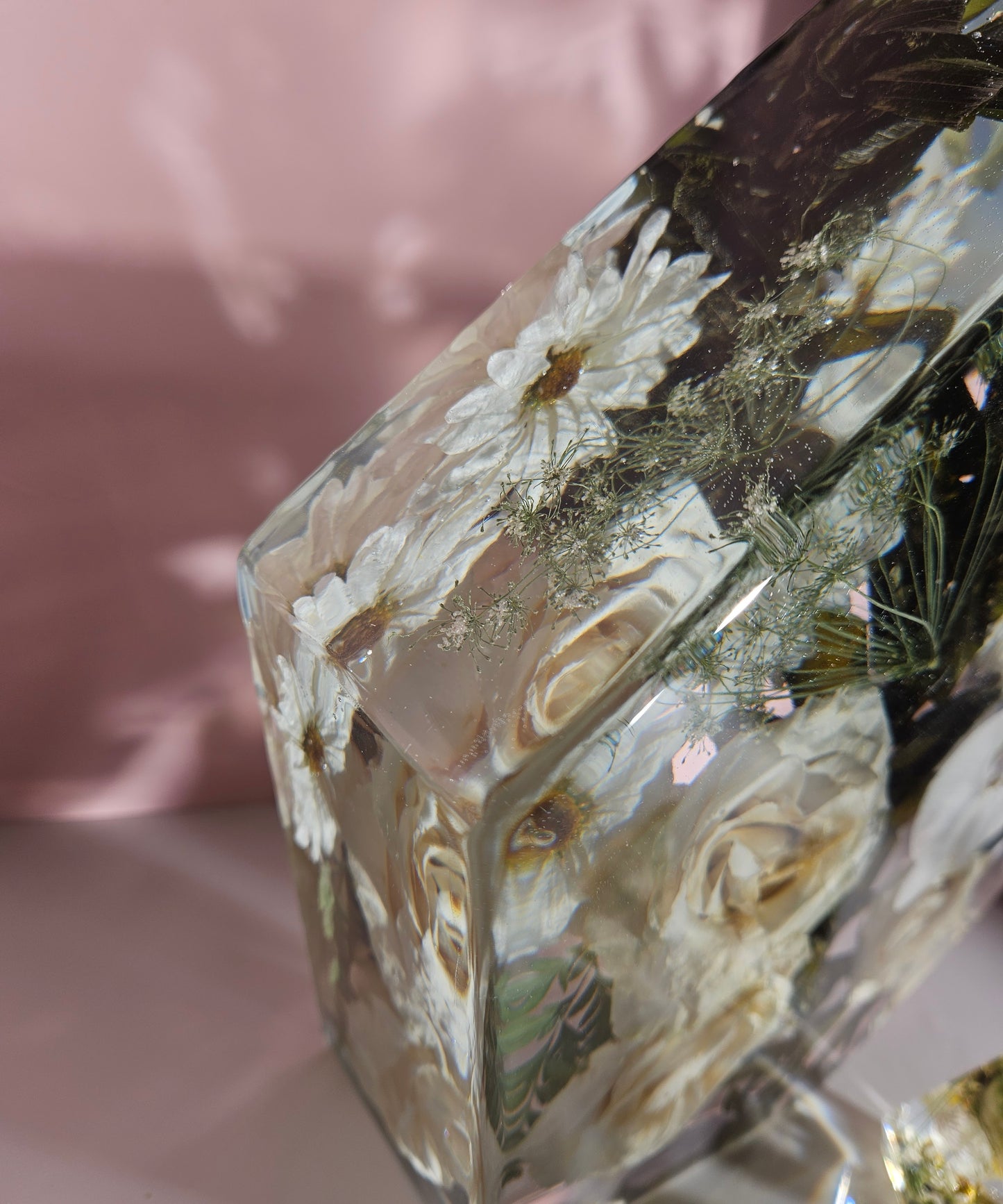 12" Hexagon 3D Resin Wedding Bouquet Preservation Floral Gift Keepsake Save Your Wedding Flowers Forever