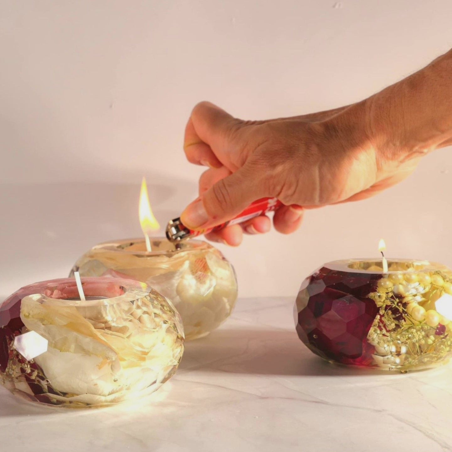 Wedding Flower Preservation Tealights Resin Add-on Item