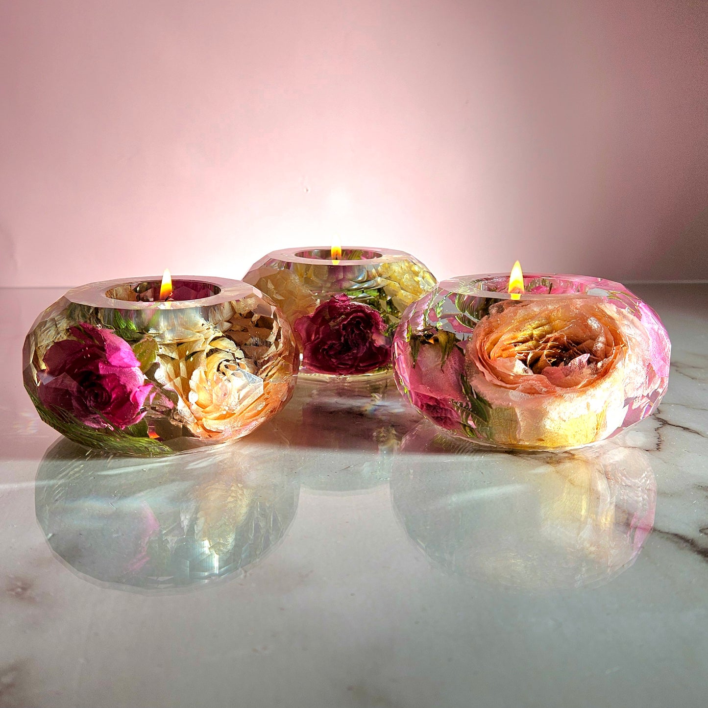 Wedding Flower Preservation Tealights Resin Add-on Item