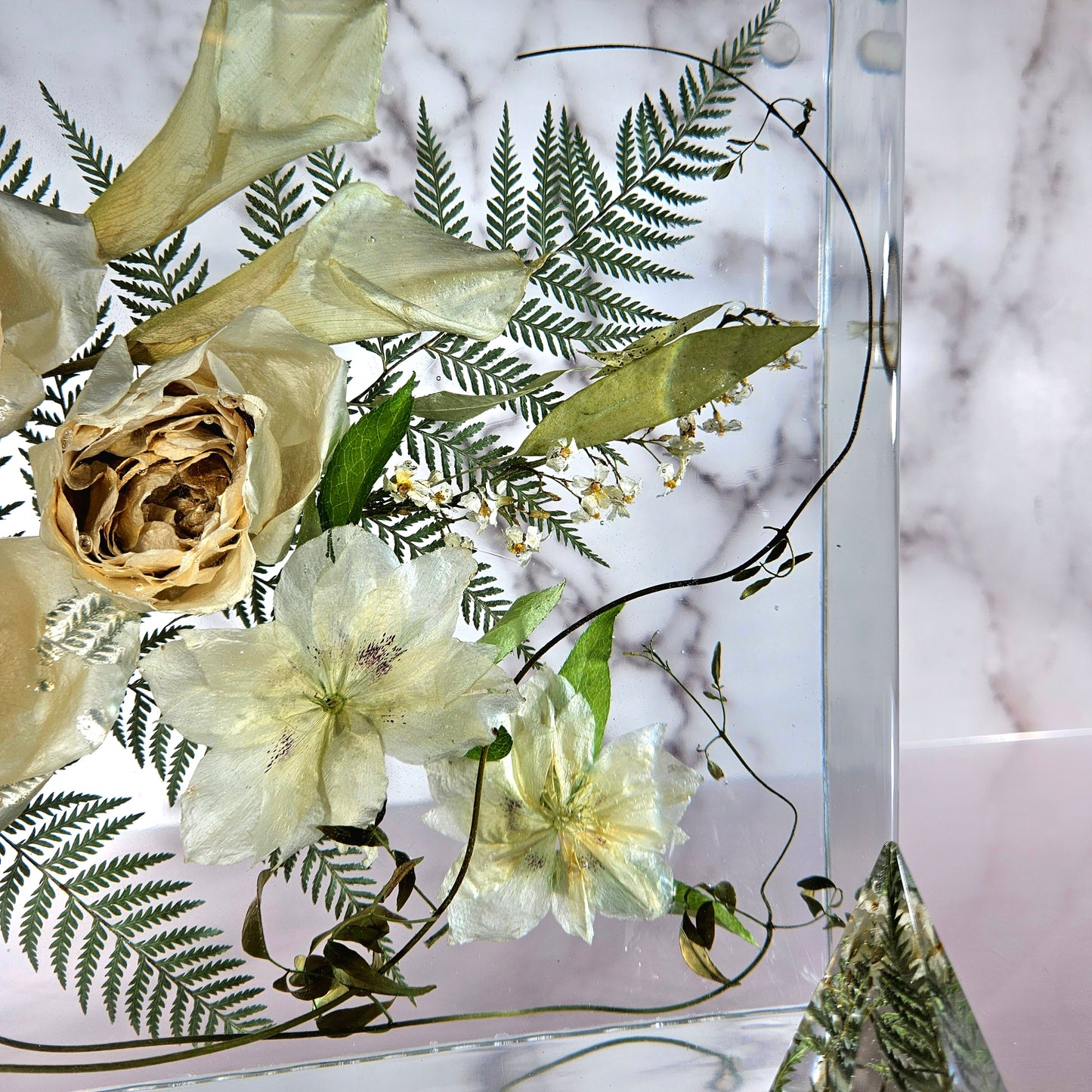 9"x12" Large Tropical Rectangle Resin Wedding Bouquet Preservation Hawaiian Lei Save Your Florals Wedding Gift Keepsake