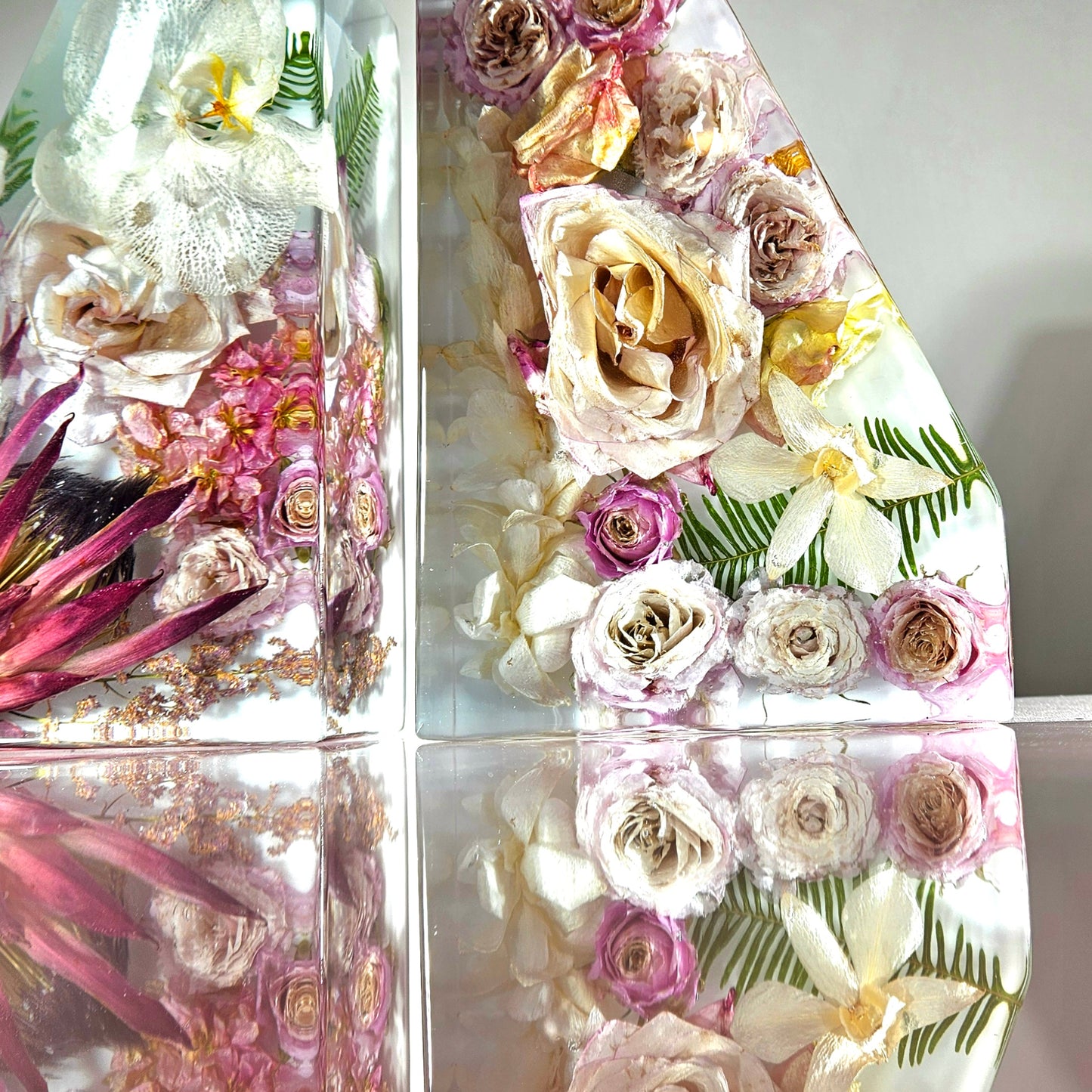 Bookends 3D Resin Wedding Bouquet Preservation Floral Gift Keepsake Save Your Wedding Flowers Forever