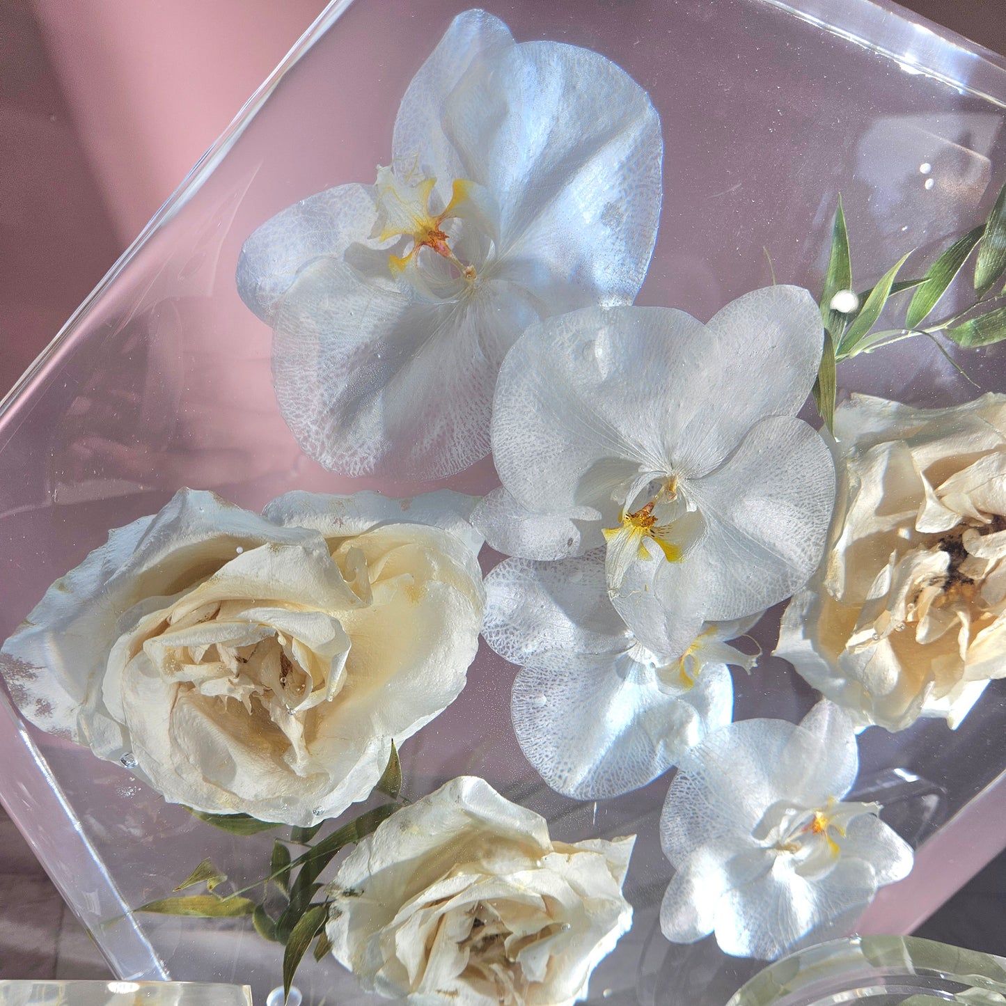 12" Hexagon 3D Resin Wedding Bouquet Preservation Floral Gift Keepsake Save Your Wedding Flowers Forever