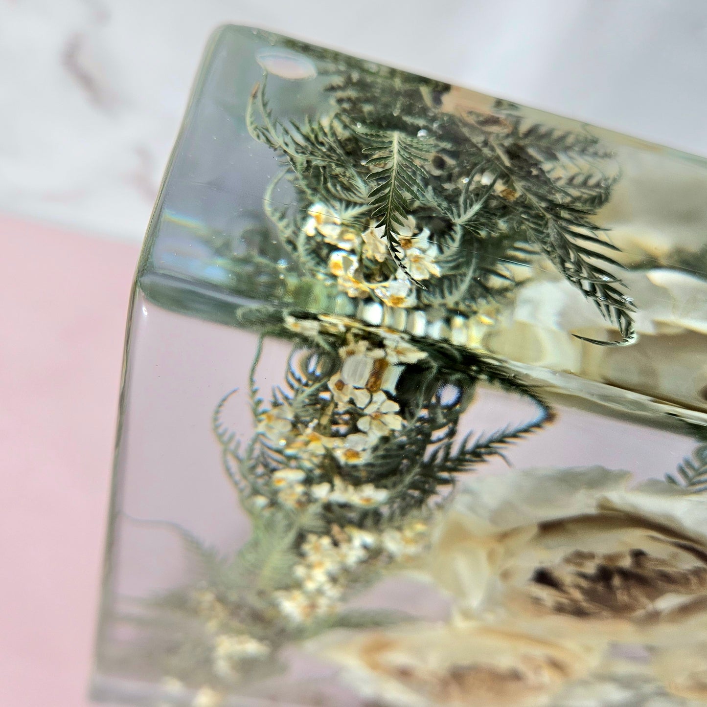 9"x12" Large Tropical Rectangle Resin Wedding Bouquet Preservation Hawaiian Lei Save Your Florals Wedding Gift Keepsake