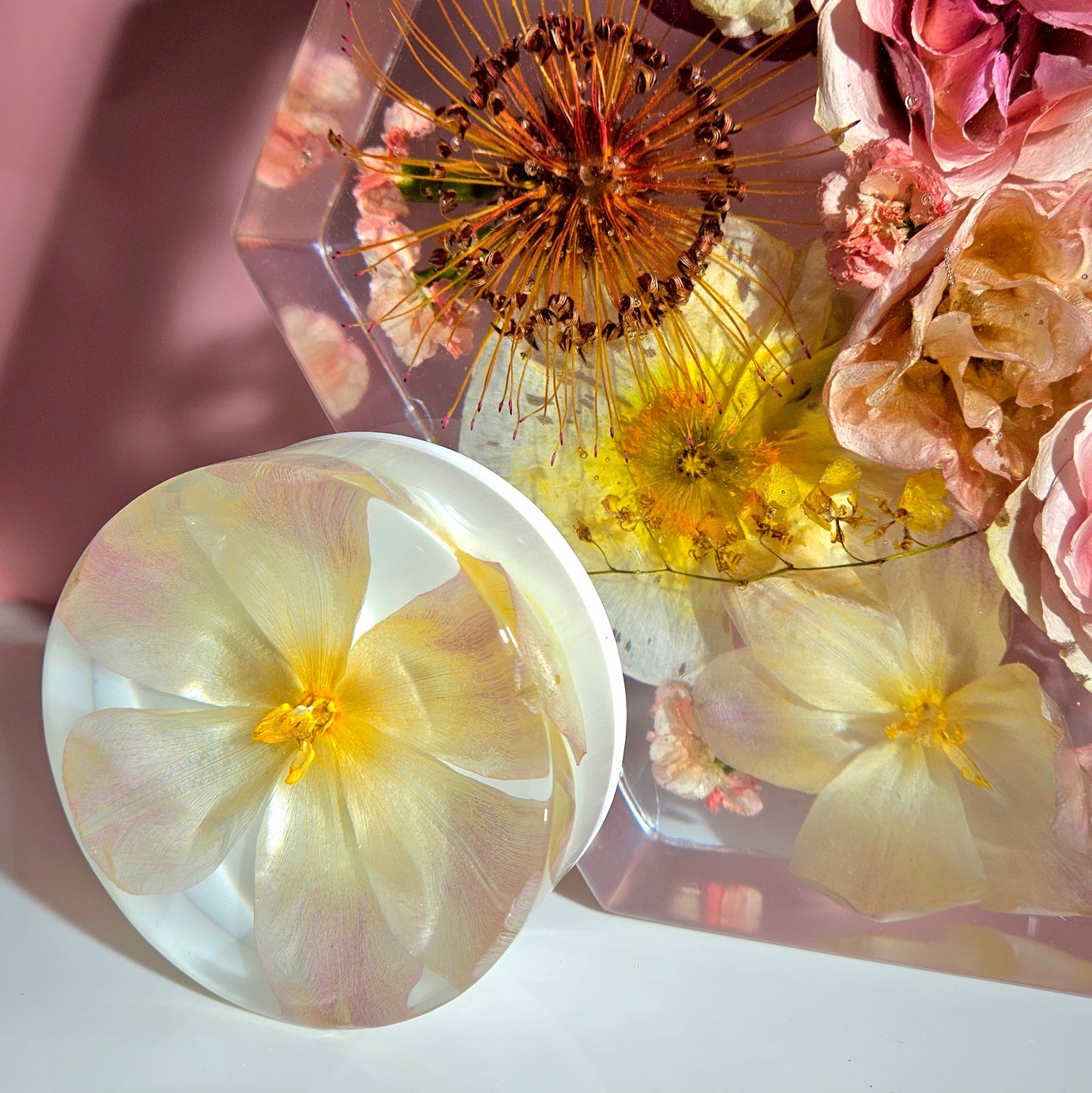 12" Hexagon Floral Preservation 3D Resin Wedding Bouquet Preservation Keepsake Gift Save Your Wedding Flowers Forever