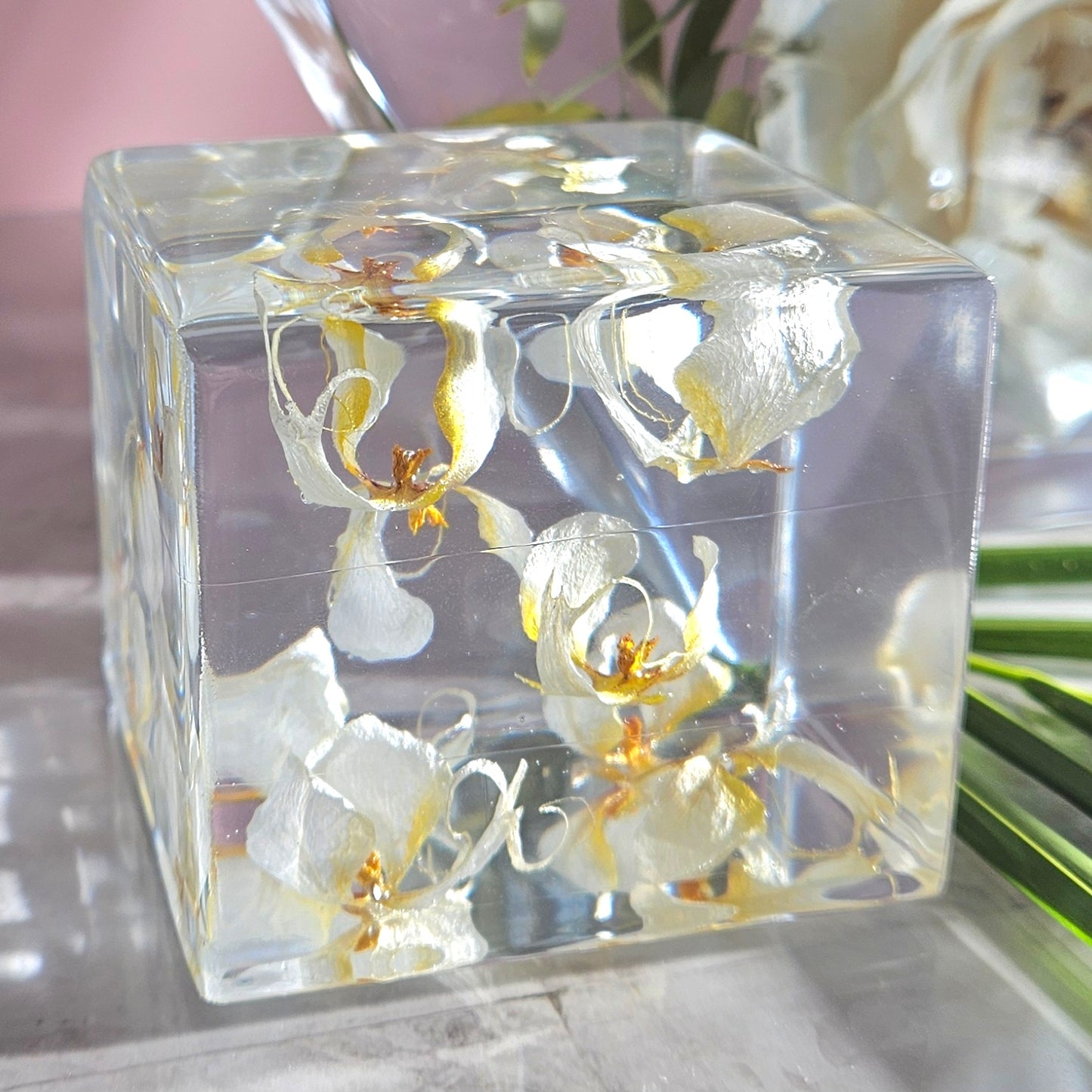 12" Hexagon 3D Resin Wedding Bouquet Preservation Floral Gift Keepsake Save Your Wedding Flowers Forever