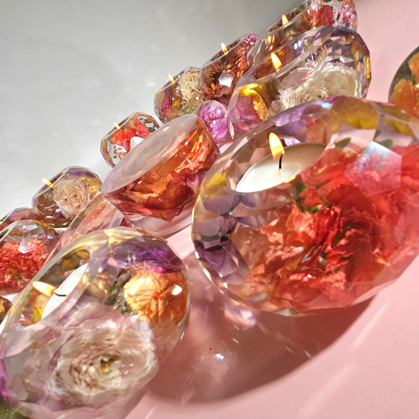 Wedding Flower Preservation Tealights Resin Add-on Item