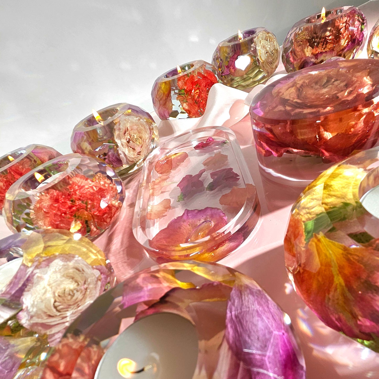 Wedding Flower Preservation Tealights Resin Add-on Item