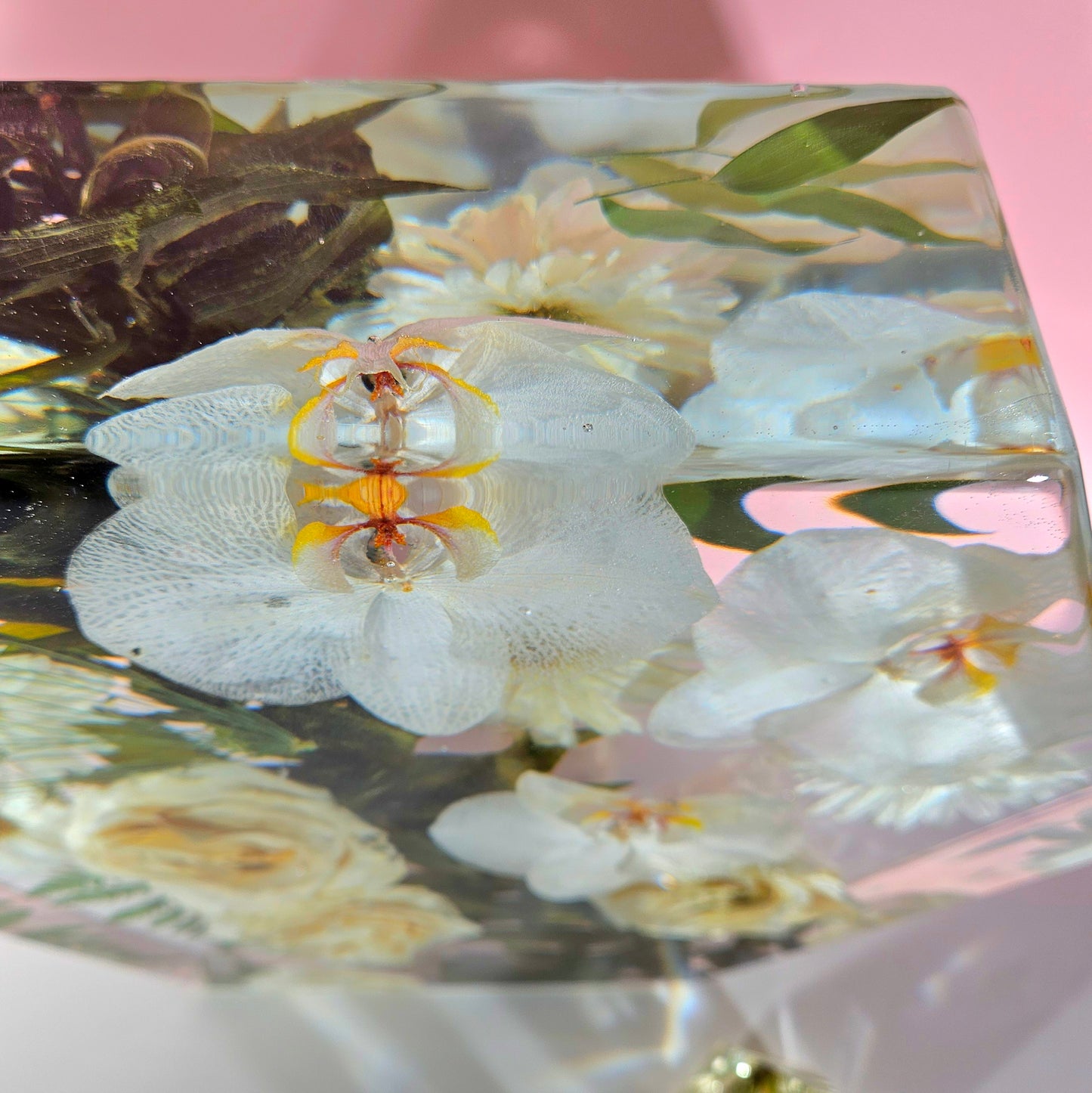 12" Hexagon 3D Resin Wedding Bouquet Preservation Floral Gift Keepsake Save Your Wedding Flowers Forever