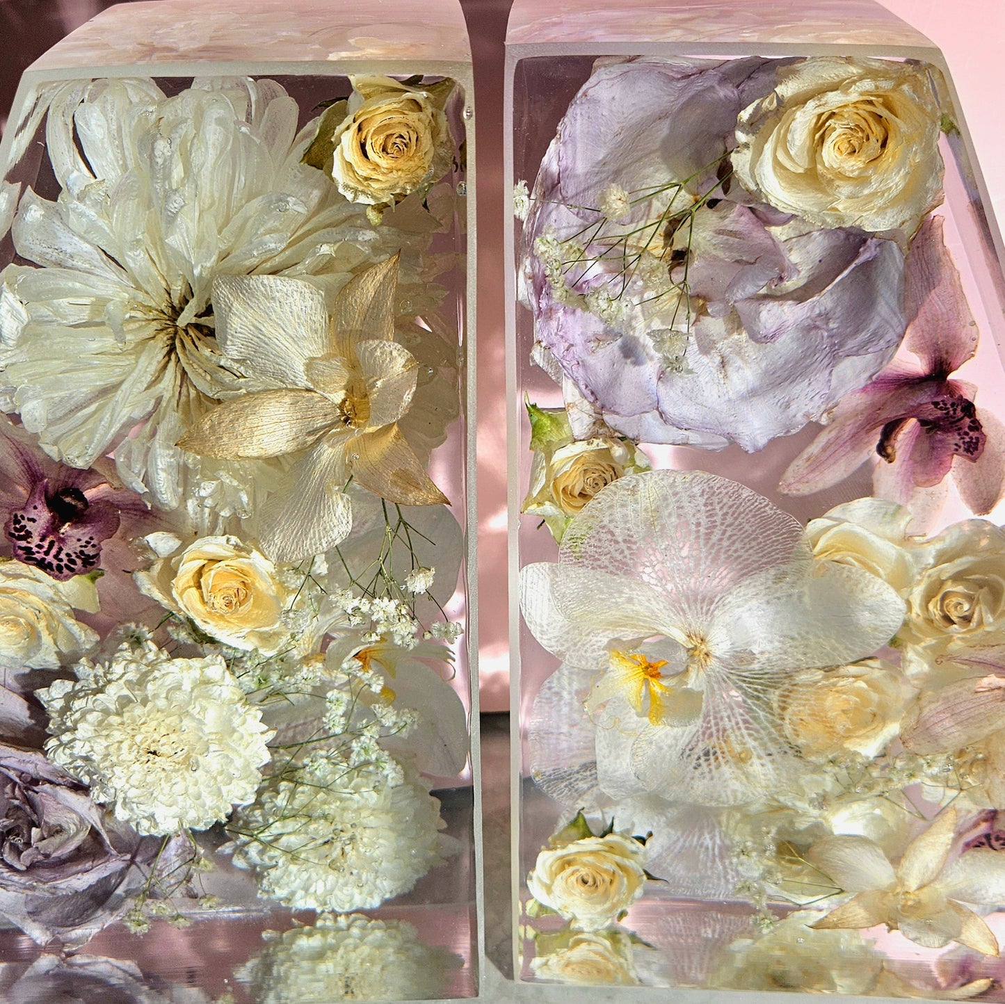 Bookends 3D Resin Wedding Bouquet Preservation Floral Gift Keepsake Save Your Wedding Flowers Forever