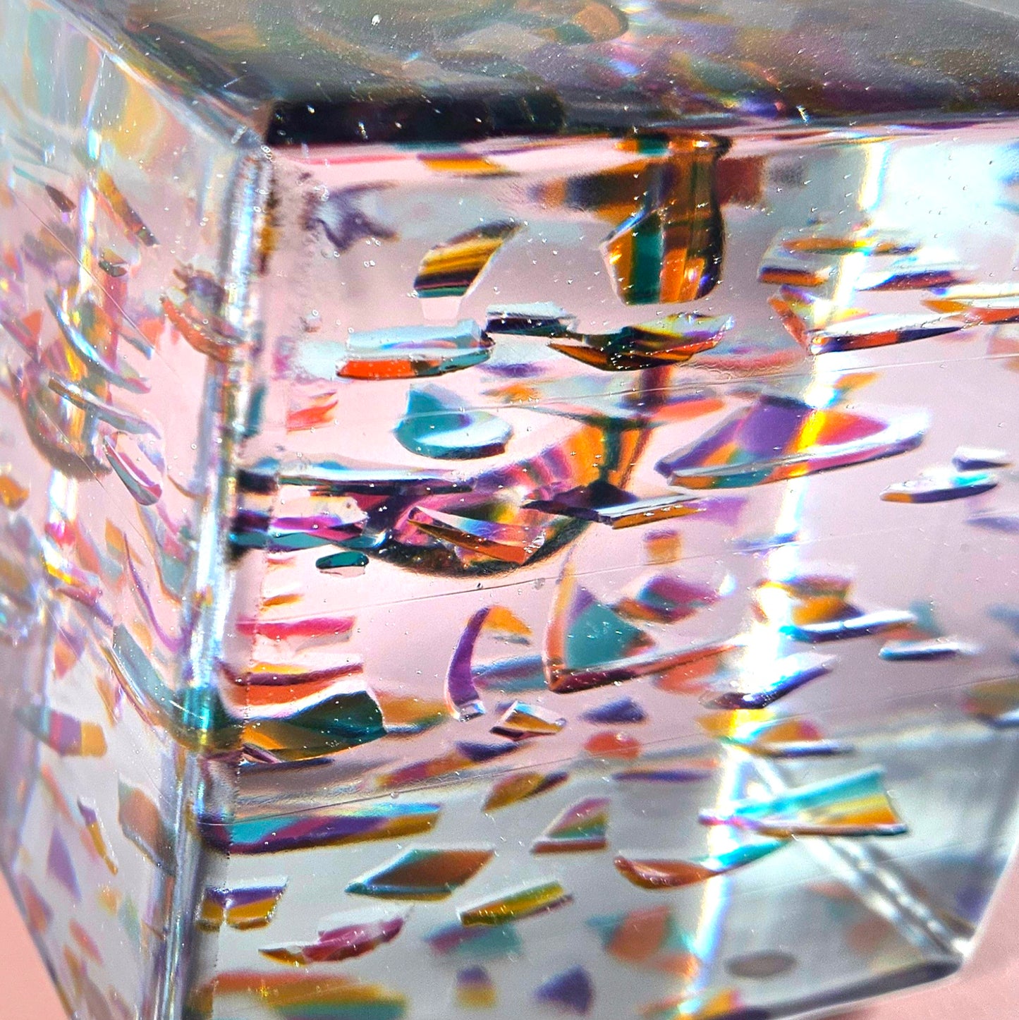 Jewish Smashed Glass Resin Preservation Wedding Chuppah Preservation Modern Fried Flowers Square Save Your Gift Keepsake