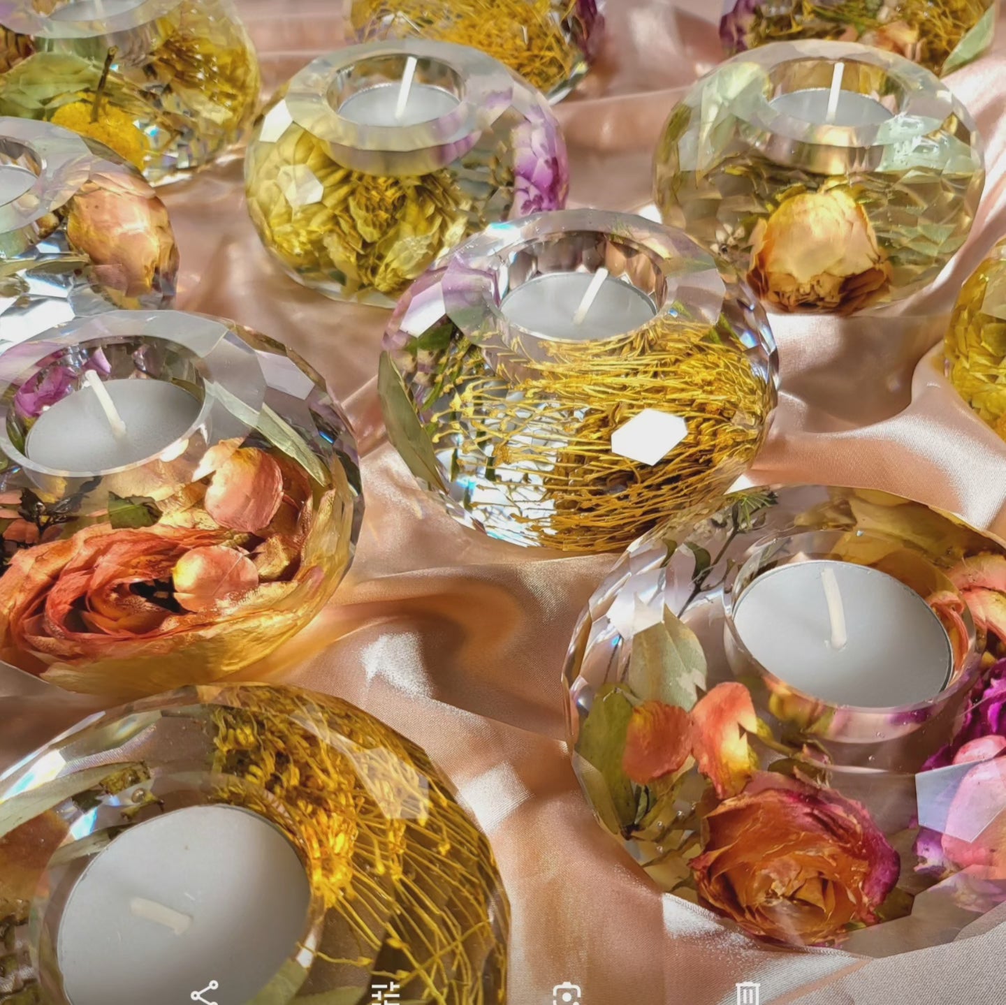 Wedding Flower Preservation Tealights Resin Add-on Item