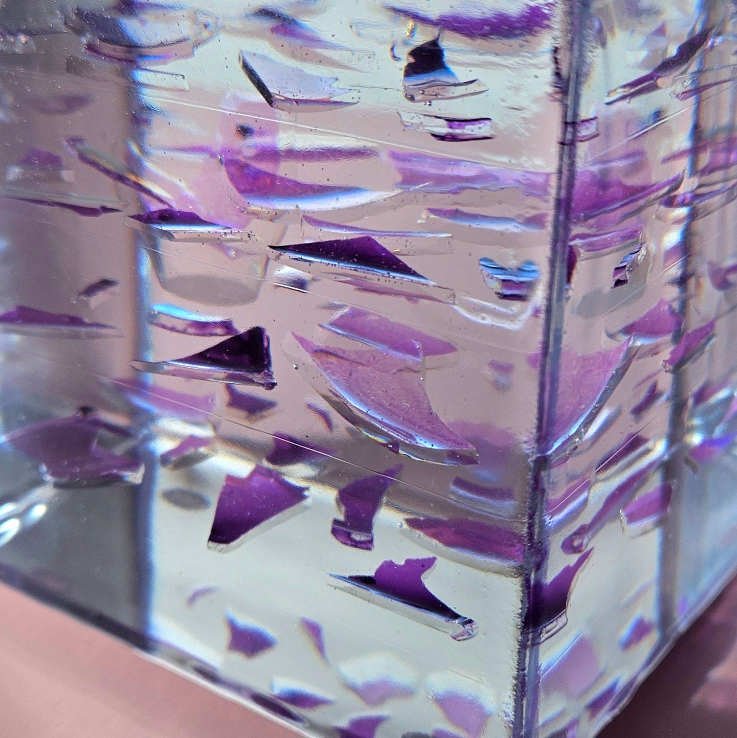 Jewish Smashed Glass Resin Preservation Wedding Chuppah Preservation Modern Fried Flowers Square Save Your Gift Keepsake
