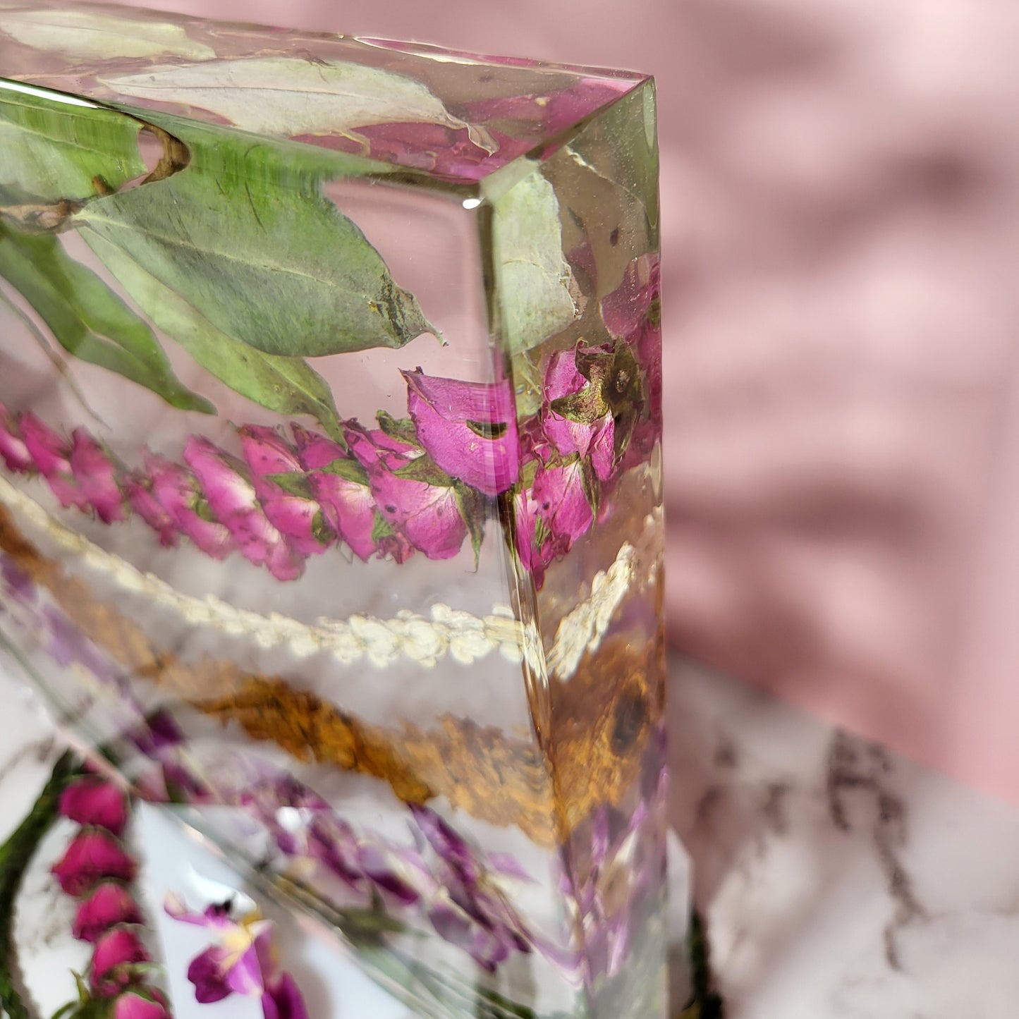 10"x10" Resin Lei Wedding Preservation Save Your Wedding Bouquet Flowers Forever Gift Keepsake - flofloflowery