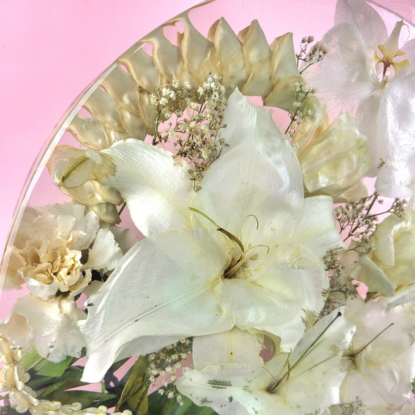 Wedding Gift Large 14" Round 3D Resin Wedding Bouquet Preservation Keepsake Gift Save Your Wedding Flowers Forever - flofloflowery