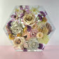 12" Hexagon 3D Resin Wedding Bouquet Preservation Floral Gift Keepsake Save Your Wedding Flowers Forever - flofloflowery