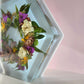 Haku Lei Po'o 12" Hexagon 3D Resin Wedding Bouquet Preservation Floral Gift Keepsake Save Your Wedding Flowers Forever - flofloflowery
