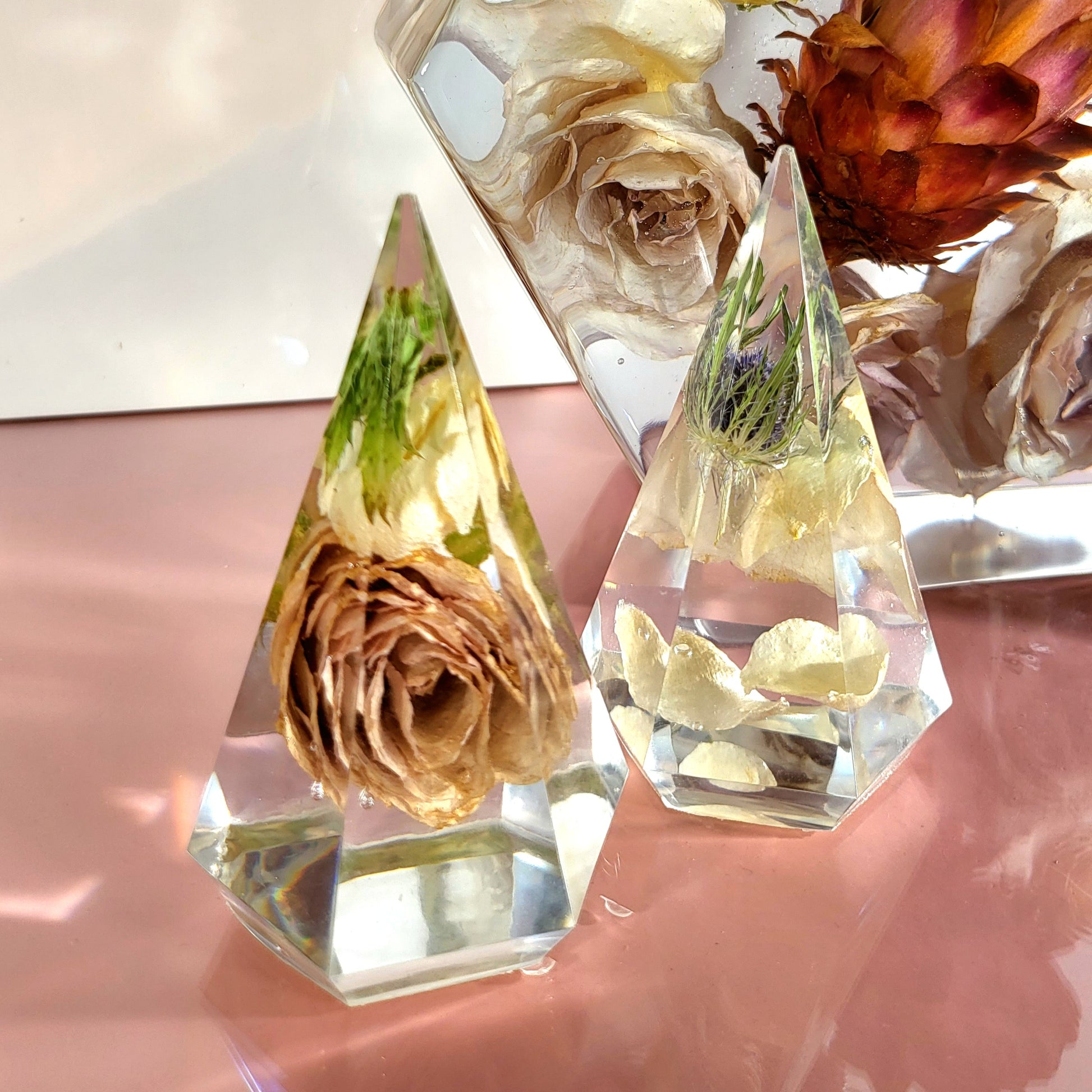 8" Hexagon 3D Resin Wedding Bouquet Preservation Your Wedding Flowers Forever Keepsake Gift - flofloflowery