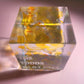 Jewish Smashed Glass Resin Preservation 4"x 4"x 4" Cube Wedding Chuppah Preservation Modern Fried Flowers Square Save Your Gift Keepsake - flofloflowery