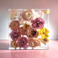 8"x 8" 3D Floral Resin Art Cube Wedding Bouquet Preservation Modern Fried Flowers Square Save Your Gift Keepsake - flofloflowery