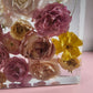 8"x 8" 3D Floral Resin Art Cube Wedding Bouquet Preservation Modern Fried Flowers Square Save Your Gift Keepsake - flofloflowery