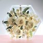 12" Hex 3D Resin Wedding Bouquet Preservation Floral Gift Keepsake Save Your Wedding Flowers Forever