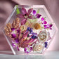 12" Hexagon 3D Resin Wedding Bouquet Preservation Floral Gift Keepsake Save Your Wedding Flowers Forever