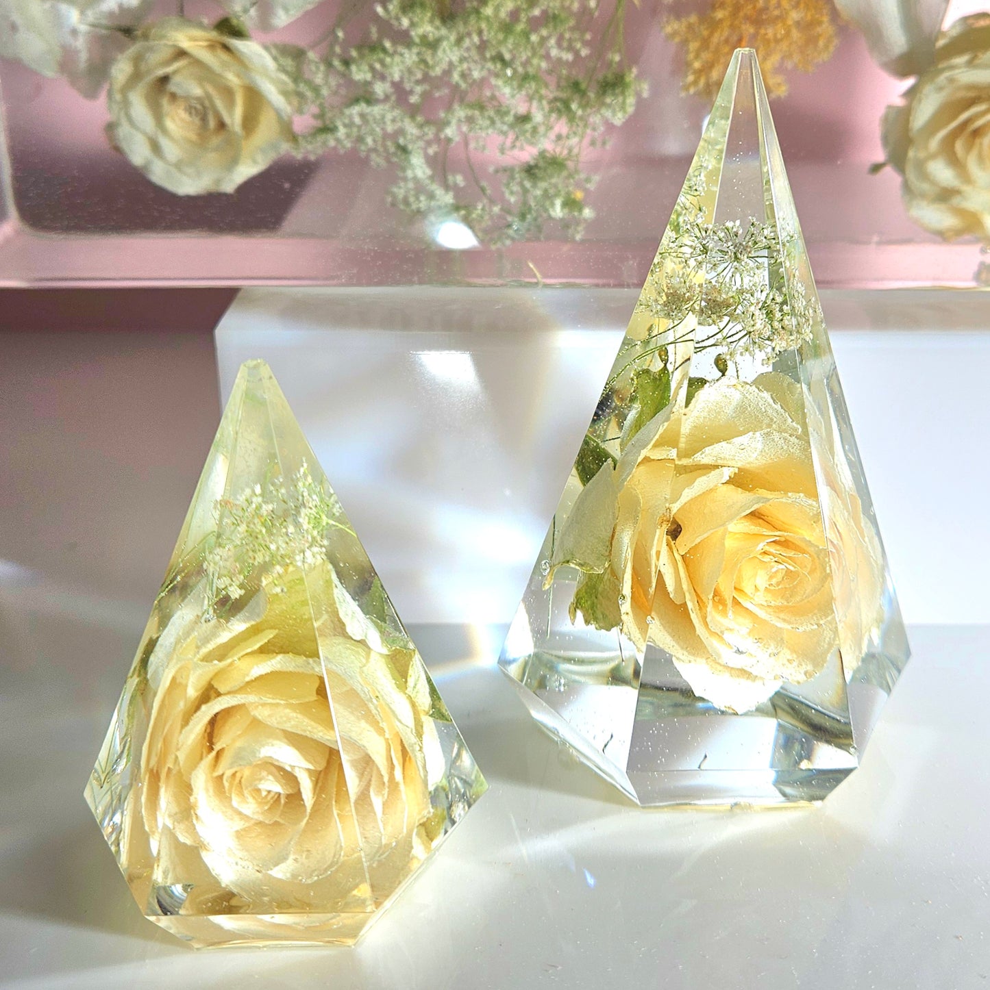 10"x10" 3D Resin Wedding Bouquet Preservation Save Your Wedding Flowers Forever Gift Keepsake