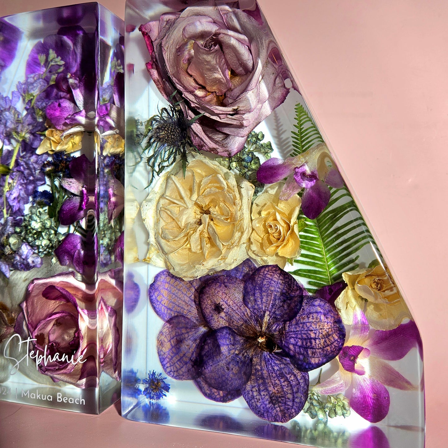 Bookends 3D Resin Wedding Bouquet Preservation Floral Gift Keepsake Save Your Wedding Flowers Forever