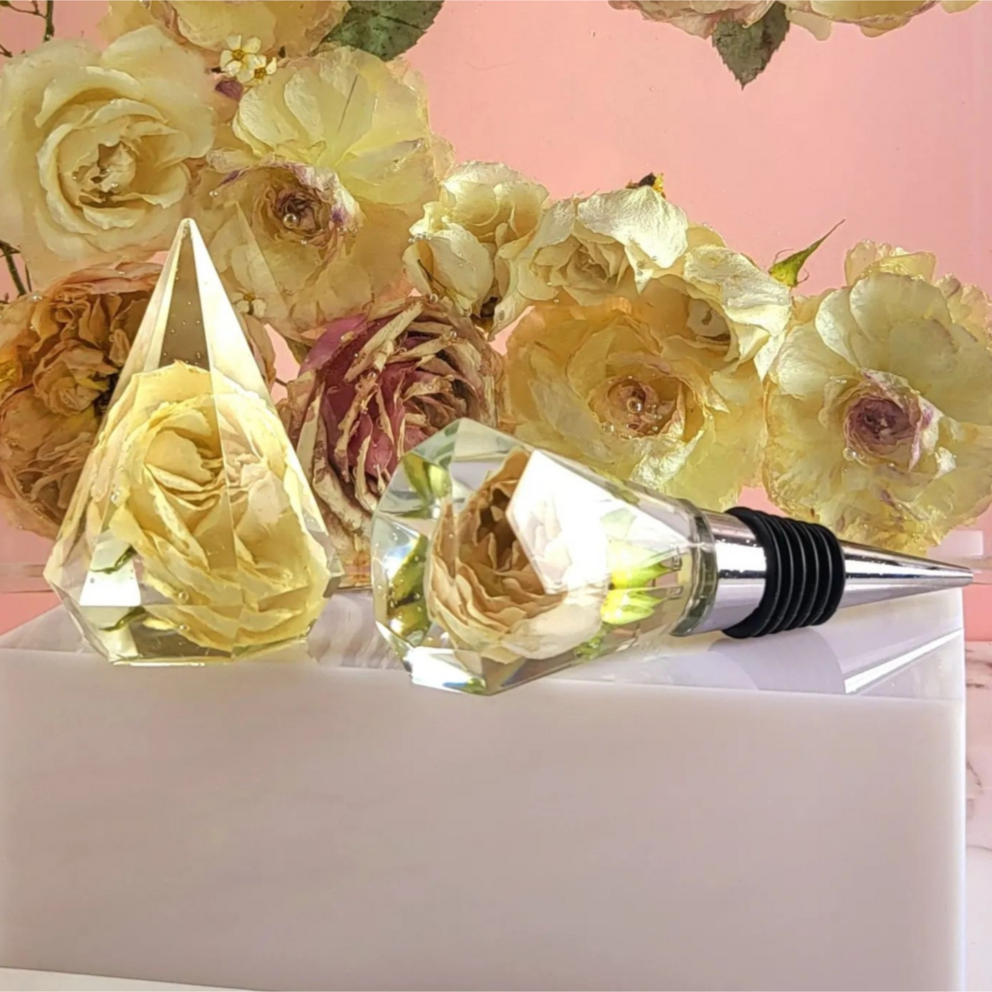 10"x10" 3D Resin Wedding Bouquet Preservation Save Your Wedding Flowers Forever Gift Keepsake