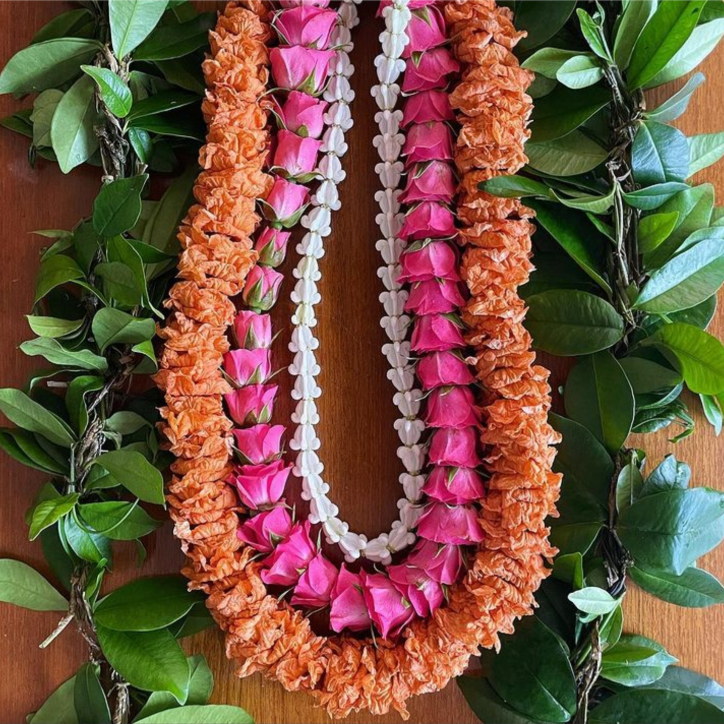 8"x 8" Hawaiian Tropical Lei 3D Floral Resin Art Cube Wedding Bouquet Modern Fried Flowers Square Save Your Gift Keepsake