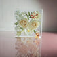 8"x 8" 3D Floral Resin Cube Wedding Bouquet Preservation Modern Fried Flowers Square Save Your Gift Keepsake