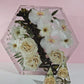 12" Hexagon 3D Resin Wedding Bouquet Preservation Floral Gift Keepsake Save Your Wedding Flowers Forever