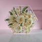 12" Hex 3D Resin Wedding Bouquet Preservation Floral Gift Keepsake Save Your Wedding Flowers Forever