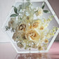 12" Hexagon 3D Resin Wedding Bouquet Preservation Floral Gift Keepsake Save Your Wedding Flowers Forever