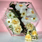 12" Hexagon 3D Resin Wedding Bouquet Preservation Floral Gift Keepsake Save Your Wedding Flowers Forever