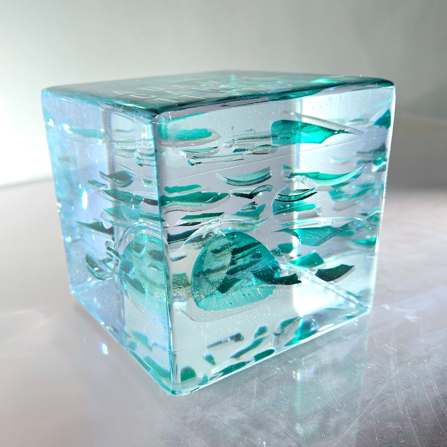 Jewish Smashed Glass Resin Preservation Wedding Chuppah Preservation Modern Fried Flowers Square Save Your Gift Keepsake